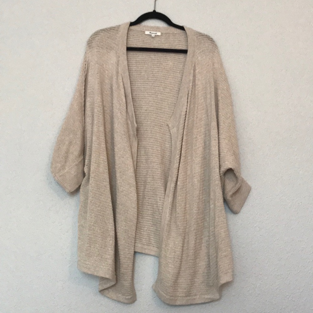 Madewell beige cardigan